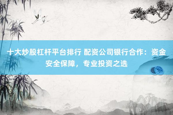 十大炒股杠杆平台排行 配资公司银行合作：资金安全保障，专业投资之选