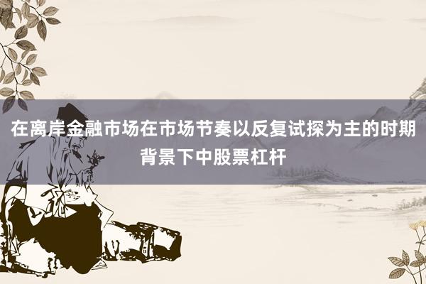 在离岸金融市场在市场节奏以反复试探为主的时期背景下中股票杠杆