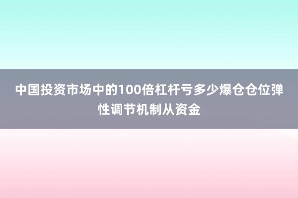 中国投资市场中的100倍杠杆亏多少爆仓仓位弹性调节机制从资金