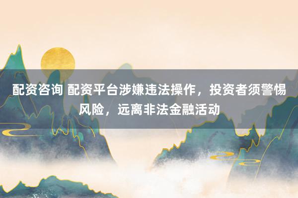 配资咨询 配资平台涉嫌违法操作，投资者须警惕风险，远离非法金融活动
