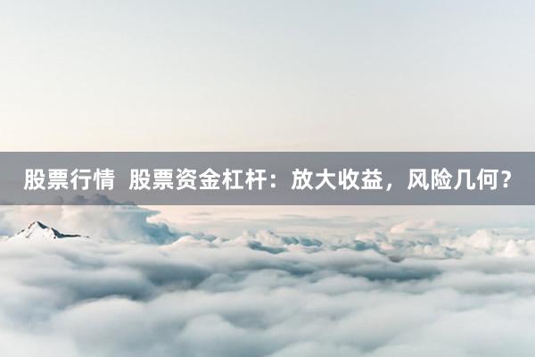股票行情  股票资金杠杆：放大收益，风险几何？